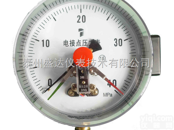 Y150  高精度<em>高质量</em>常规电接点<em>压力表</em> 24v轴向带前边<em>压力表</em> Y150