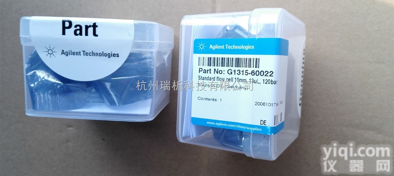 G1315-60022  色谱柱GG1315-60022 标准流通池，带<em>RFID</em><em>标签</em>（用于G13...