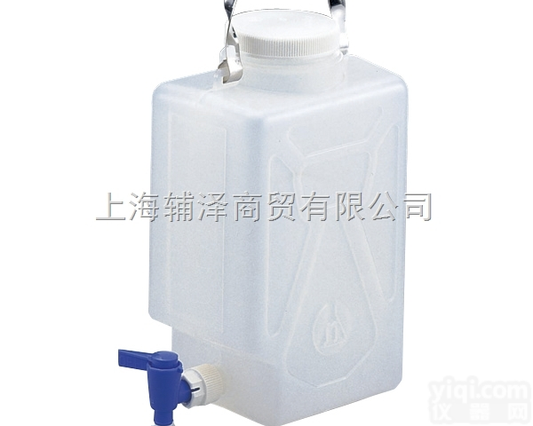 5-056-01  带出<em>水口</em>的<em>方形</em>大瓶 （PP制）ナルゲン活栓付角型瓶 BOTTLE PP