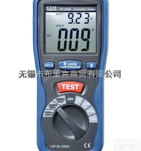 CEM华<em>盛昌</em>DT-<em>5500</em>/5520/5530数字<em>绝缘</em>表电子电力测试器