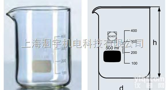250ml、1000ml  德国<em>SCHOTT</em>肖特DURAN<em>厚壁</em>玻璃<em>烧杯</em>