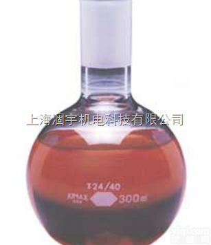 25055-125/250/<em>500</em>  美国KIMBLE、 KIMAX<em>平底</em>短颈磨口<em>烧瓶</em>