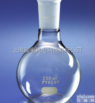 4100-50/125/250/<em>500</em>  美国PYREX<em>平底</em>磨口玻璃<em>烧瓶</em>