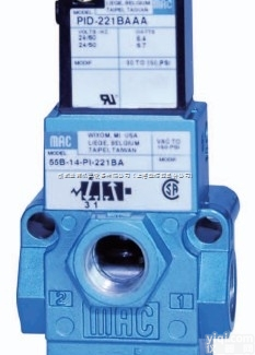 MAC直动式小<em>四通阀</em>，<em>美国</em>MAC45系列<em>电磁阀</em>