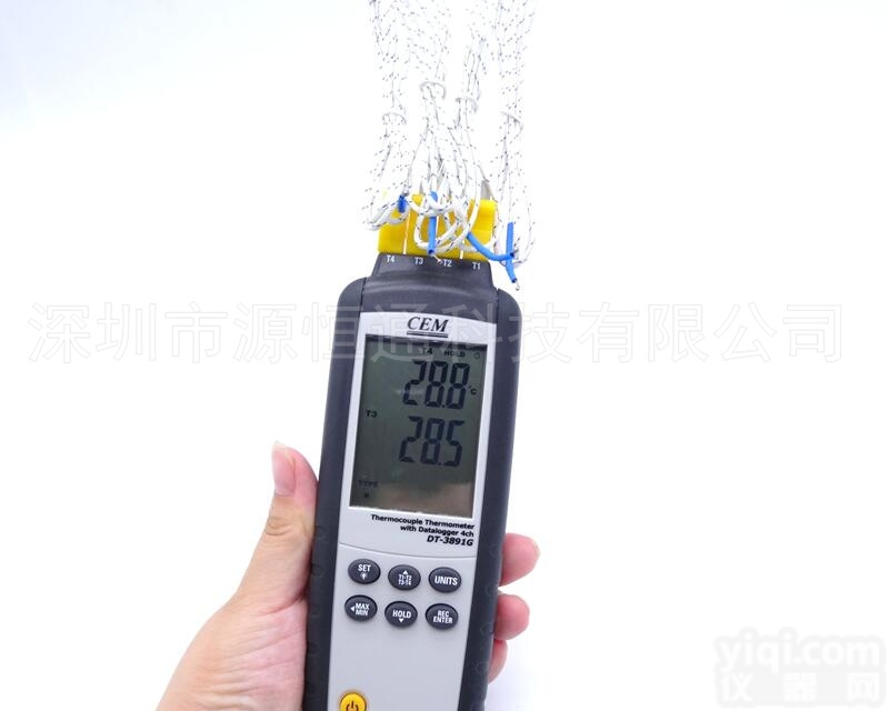 DT-3891G  CEM华盛昌DT-3891G四<em>通道</em><em>热电偶</em>探头<em>温度计</em>