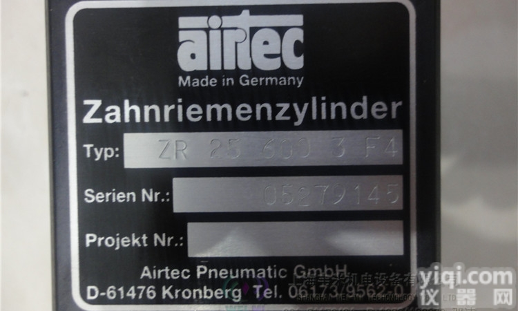 ZR-25-0600-3-F4  <em>爱尔</em><em>泰克</em>AIRTEC<em>气缸</em>ZR-25-0600-3-F4