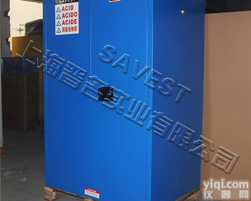 WB810900  90<em>加仑</em>弱<em>腐蚀性</em>液体防火<em>安全柜</em>SAVEST蓝色<em>安全柜</em>