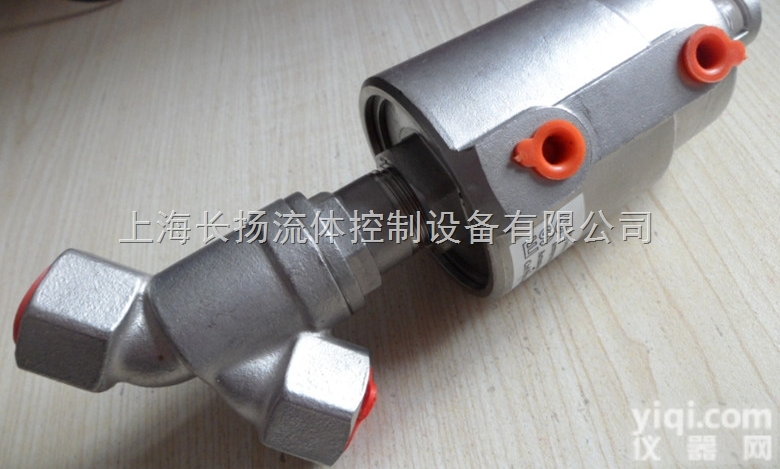 JF10050220YG DN20  DN20<em>活塞</em>阀 esg100Y型<em>截止阀</em> 不锈钢气控<em>角座阀</em>