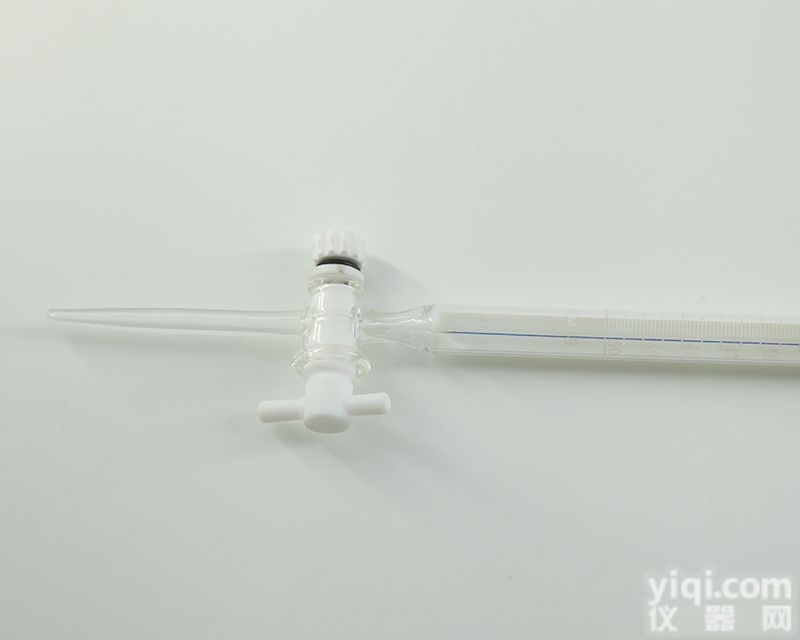 B6026  芯硅谷 兰白线四氟<em>滴定管</em>,高硼硅料,<em>10</em>-50ml
