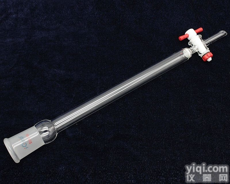 C3555  芯<em>硅谷</em> 具砂板闪式层析柱,带内磨口和<em>四氟</em>节门,高硼硅玻璃