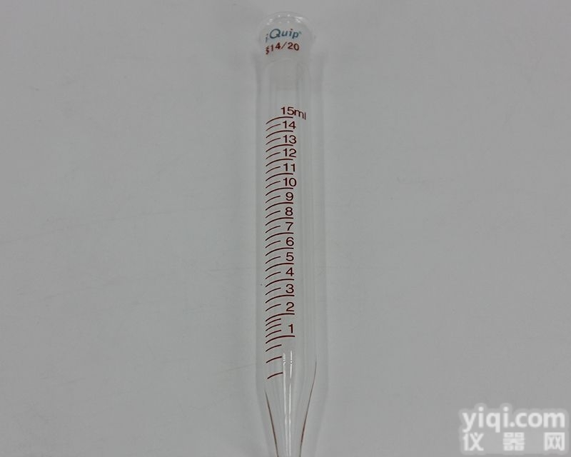 D3883  芯<em>硅谷</em> 带刻度蒸馏<em>接收管</em>,具磨口,高硼硅,12ml/15ml
