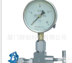 厦门QCT压力表多功能取样<em>阀门</em>（压力表<em>针形阀</em>）CJ123-DN6