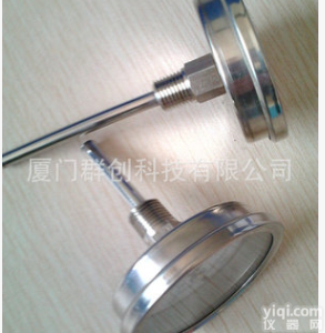 供应<em>厦门</em>防腐双<em>金属</em>温度计WSSF-404F轴向法兰连接双<em>金属</em>温度