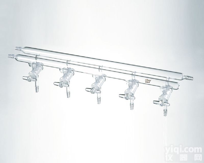 H3946  芯<em>硅谷</em> 双排管真空气体分配器（<em>实心</em>节门塞）,高硼硅