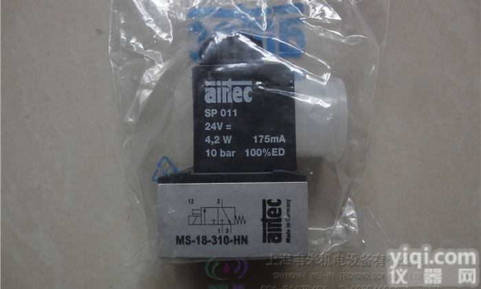 MS-18-<em>310</em>-HN-112  德国AIRTEC原装<em>电磁阀</em>MS-18-<em>310</em>-HN-112