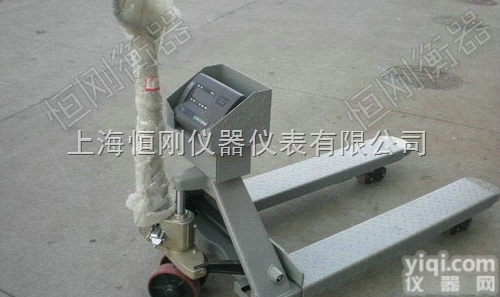 上海车间搬运电子<em>叉车</em>秤，<em>叉车</em>搬运<em>地牛</em>称