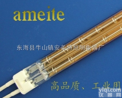 进口Heraeus<em>镀金</em>  半<em>镀金</em>石英<em>加热管</em>——安<em>美特</em>定制
