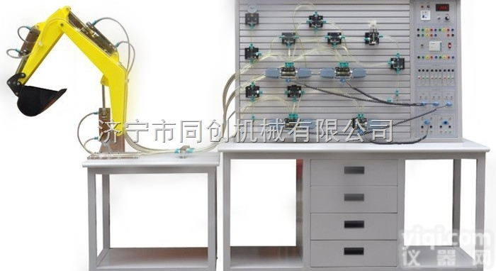 KJ-JUE  透明液压PLC控制实验装置 挖掘机<em>液压试验</em>台