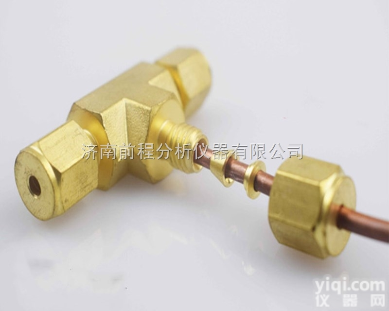 铜<em>三通</em>接头<em>卡套</em>接头可代替安捷伦气相<em>色谱</em>仪