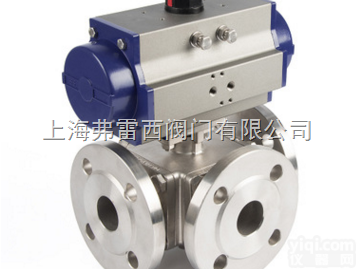 气动三通<em>球阀</em>相互垂直的两个通道连通或<em>关闭</em>