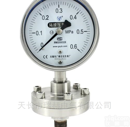 膜盒压力表YE-100 <em> 膜盒压力表YE</em>-100