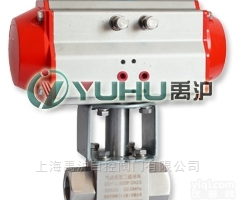 310  禹沪生产不锈钢Q611内<em>螺纹</em><em>气动</em><em>球阀</em>