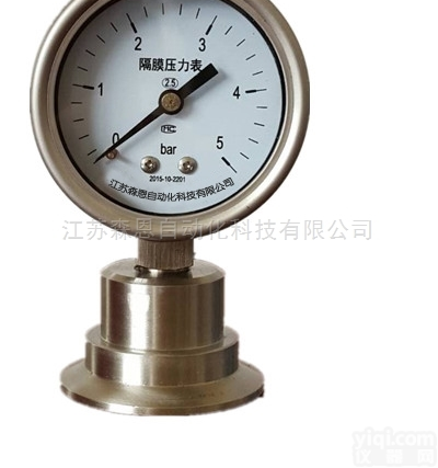 YPF-100BF/150BF  <em>法兰</em>式<em>卫生</em>型隔膜压力表