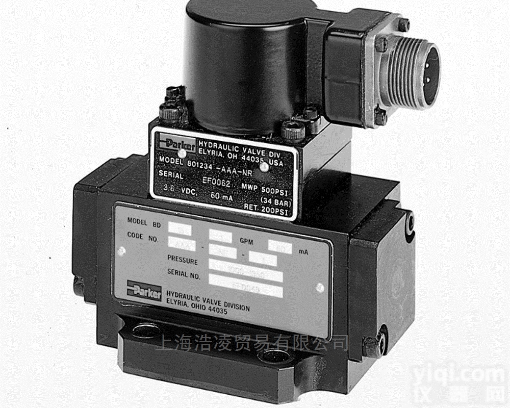 BD1AANB10  派克<em>伺服阀</em>现货<em>德国</em>原厂浩凌