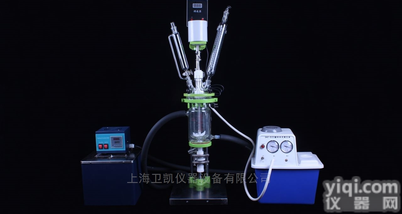 S212-1L  <em>双层</em><em>玻璃</em><em>反应釜</em>1L