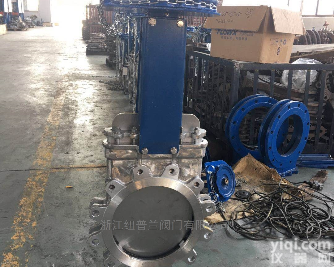 PZ4L73X-10P  不锈钢链<em>轮式</em>软密封<em>刀型</em><em>闸阀</em>PZ4L73X-10P