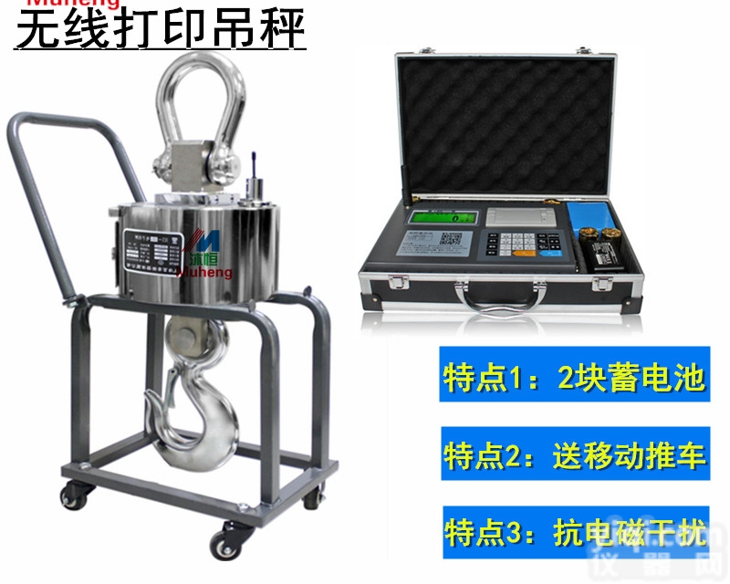 行车上用<em>电子秤</em>,20吨无线<em>传输</em>电子吊钩秤