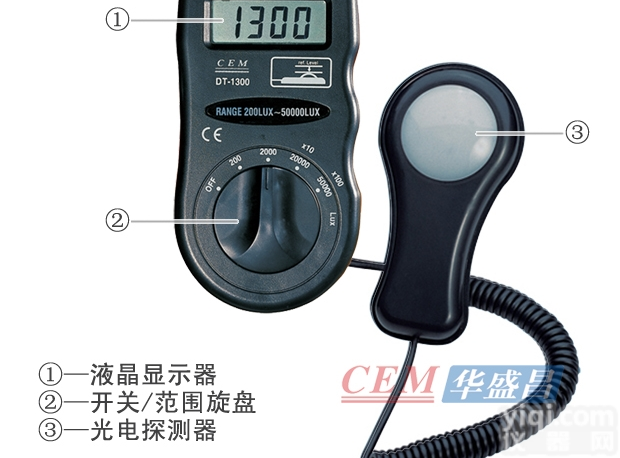 DT-1300  CEM<em>华盛</em>昌DT-1300<em>照度</em>计 手持式<em>照度</em>表