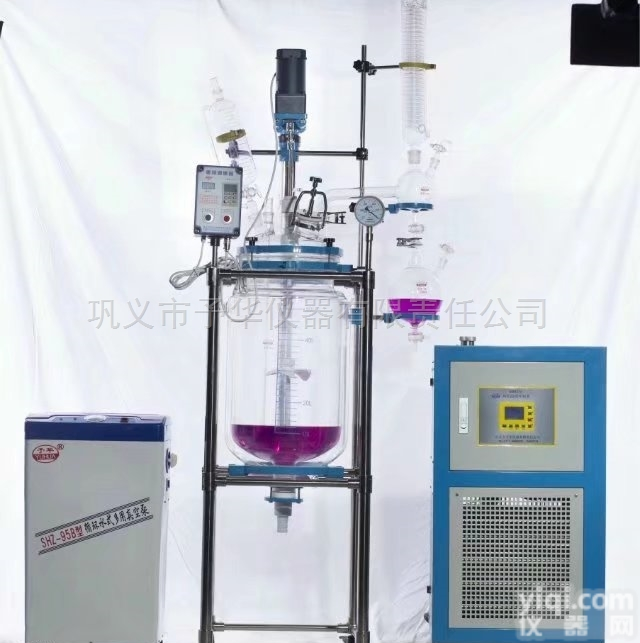 YSF-10L  <em>双层</em>玻璃<em>反应釜</em>变频调速<em>巩义</em>予华仪器