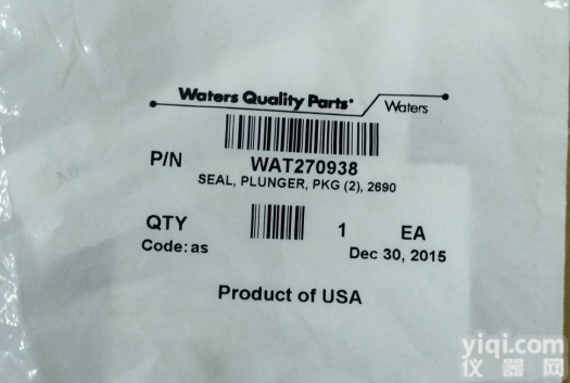 <em>WAT270938</em>  Waters沃特世液相色谱泵柱塞<em>密封垫</em>圈