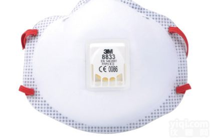 3M 8833 FFP3<em>防尘</em> 防玻璃纤维带<em>呼吸阀</em><em>口罩</em>