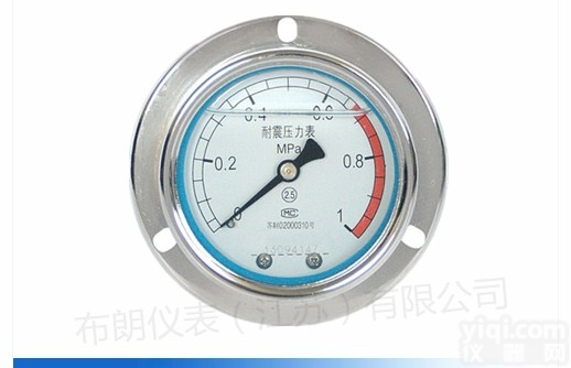 YCN-50/100TQ ZQ  <em>径向</em>轴向带边<em>船用</em>耐震<em>压力表</em>