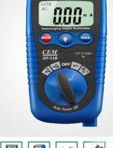 CEM华<em>盛昌</em>DT-118 新型便携<em>迷你型</em>数字<em>万用表</em>