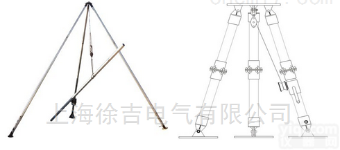 <em>铝合金</em>三脚<em>抱杆</em>（配手摇绞磨）三脚立杆机