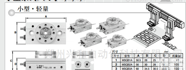 SMC摆动气缸  特价SMC供应MSQB10A带可调<em>内六角</em><em>螺母</em>