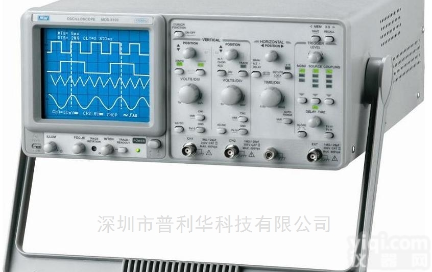 麦威<em>MOS</em>-<em>6103</em>模拟<em>示波器</em>