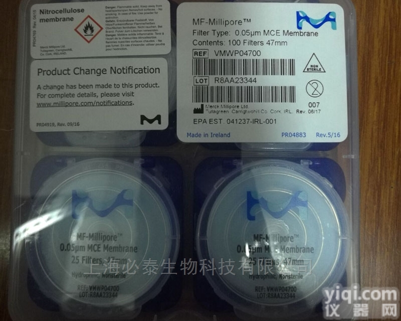 vmwp04700  MF-Millipore 0.05um过<em>滤膜</em>表面<em>滤膜</em>混合<em>纤维素</em>酯47m...