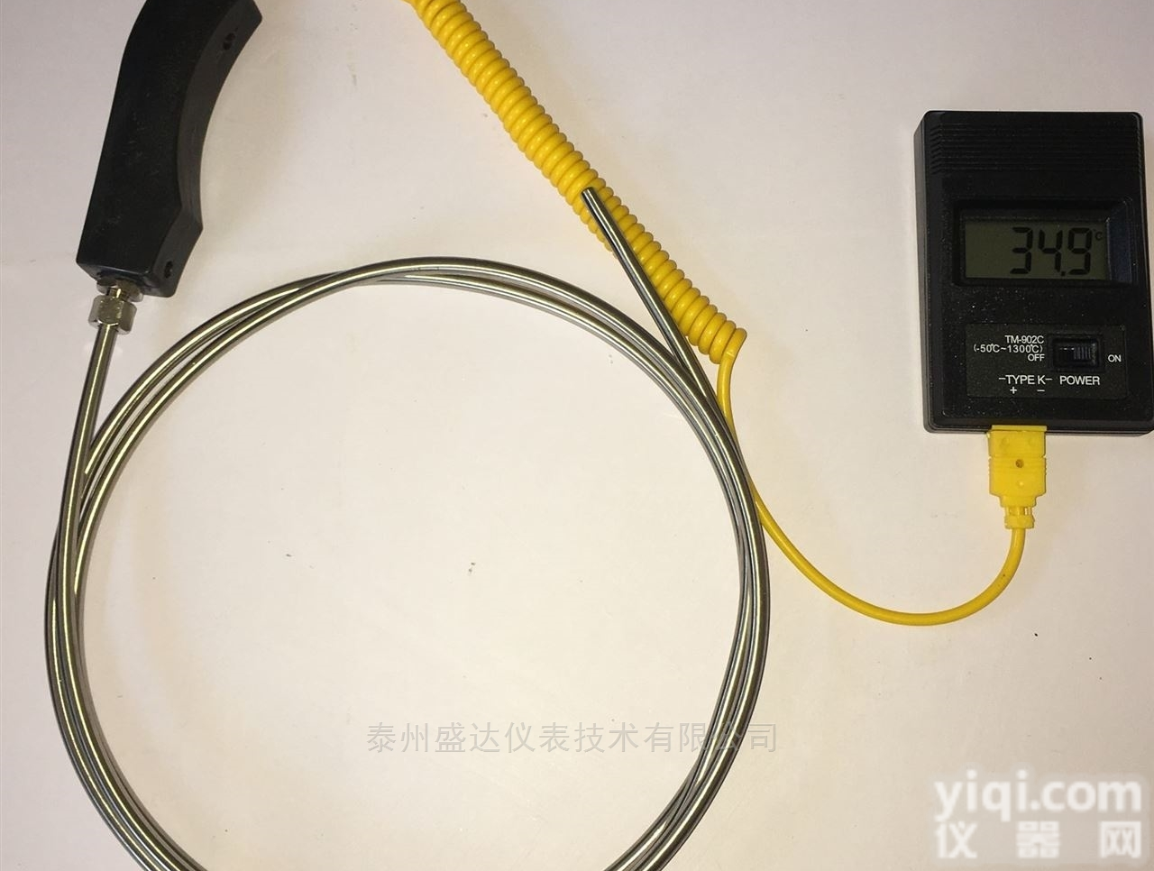 WRNK-104  铝厂专用耐腐蚀K型大手柄<em>热电偶</em>铠装<em>手持式</em>WRNK-104