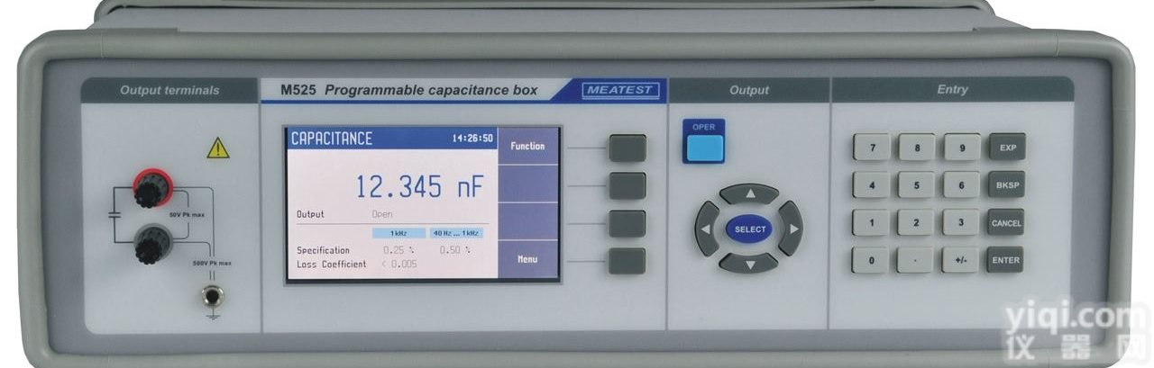 M525  M525实物程控<em>十进制</em><em>电容</em>箱