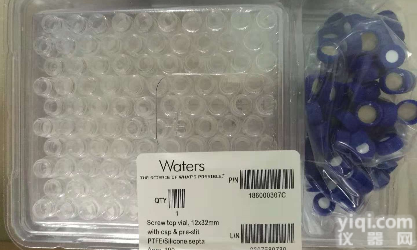 186000307C  2MLwaters<em>螺口</em>盖<em>样品</em>瓶套装