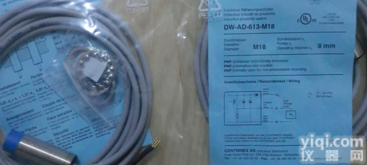DW-AS-521-M8  CONTRINEX<em>电感</em><em>传感器</em>DW-AS-521-M8瑞士科瑞