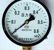 Y-60T  Y-60T<em>径向</em>带<em>前边</em>压力表 0-0.6Mpa