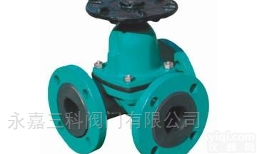 <em>G49J三通衬胶隔膜阀</em>