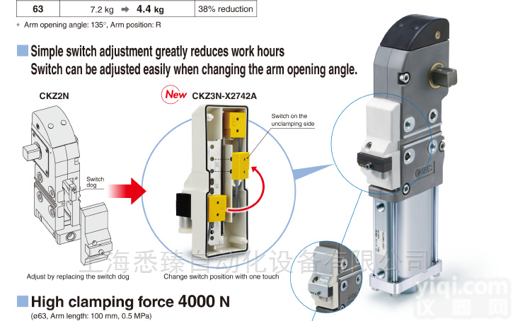 SMC<em>夹紧</em><em>气缸</em>  SMCQL<em>夹紧</em><em>气缸</em> CKZ3N-X2742A/X2568