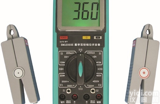 双钳相位<em>伏安</em>表相位<em>测试仪</em>相位电流电压表