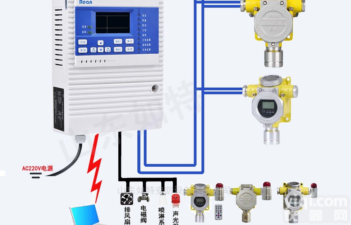 RBT-6000-ZLGＭ  UPS<em>电源设备</em>室可燃气体检测报警设备